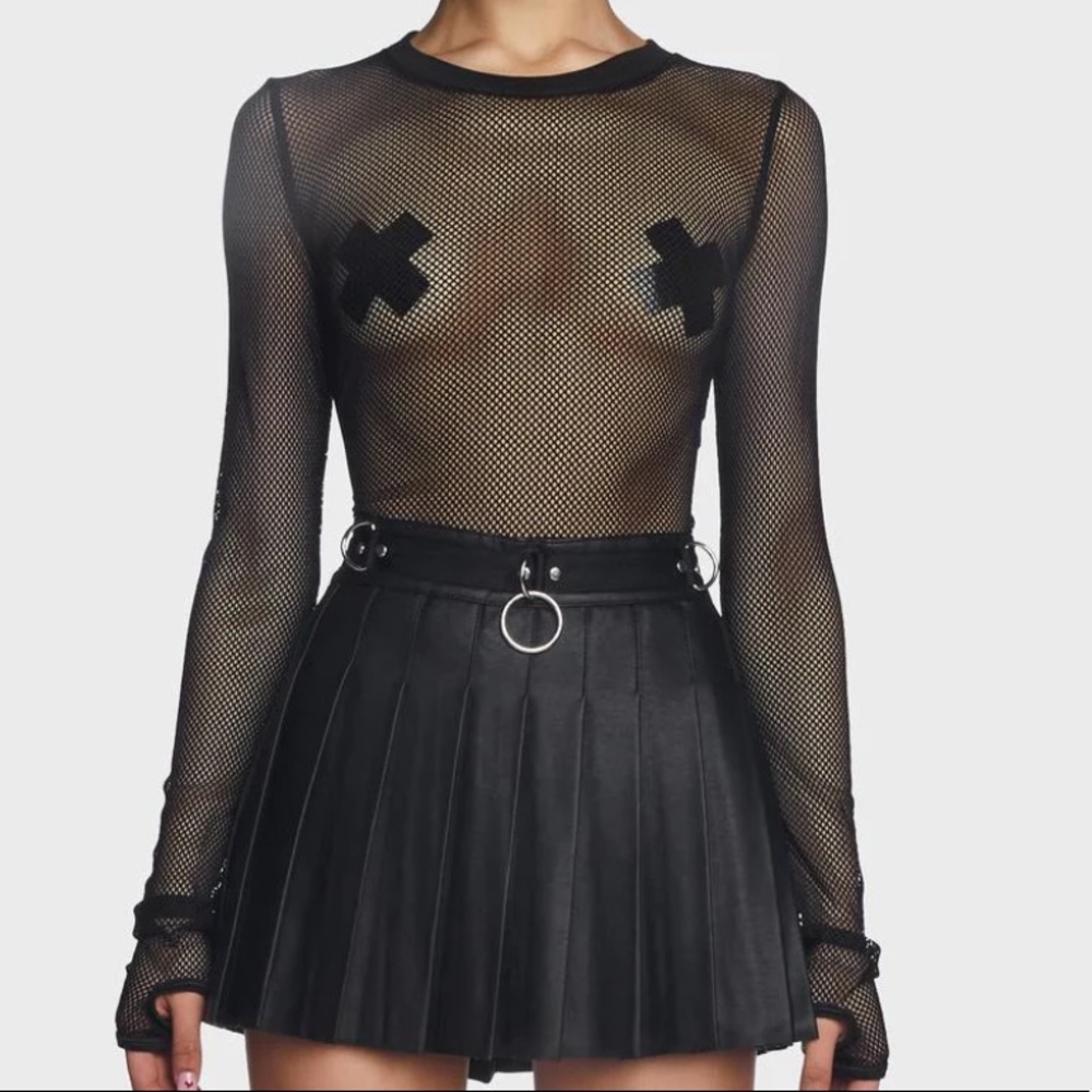 Current mood darkness see thru me mesh top